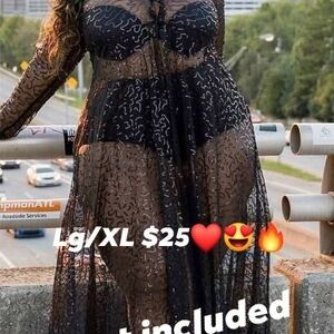 Elegant Black Sheer Dress